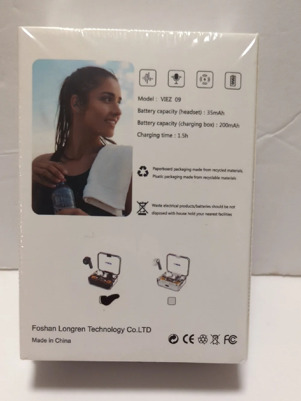 VIEZ Open Wearable Stereo Wireless Earbuds - Black